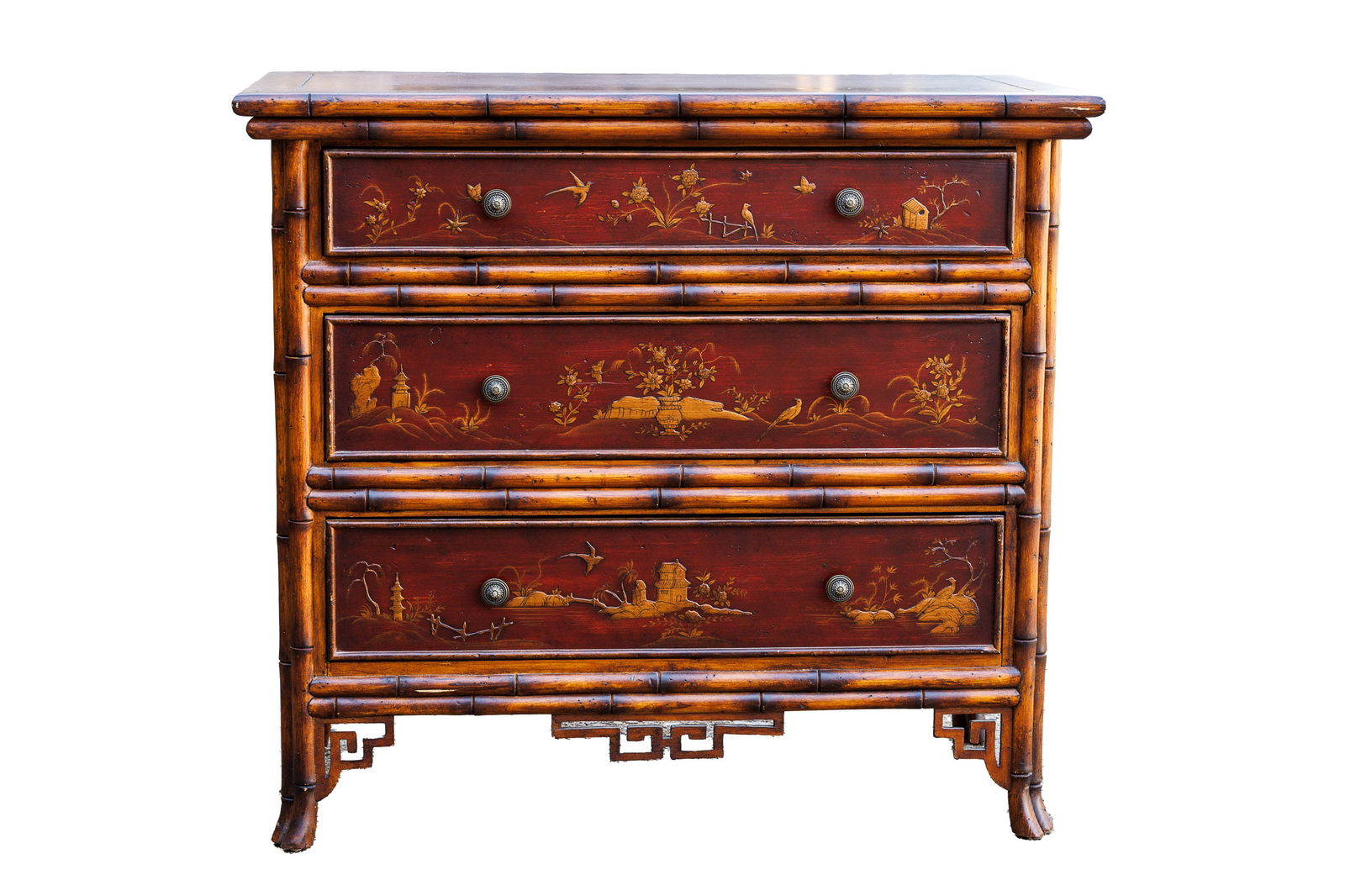 CHINESE CHIPPENDALE-STYLE CHEST BY MAITLAND SMITH. (1 of 12)