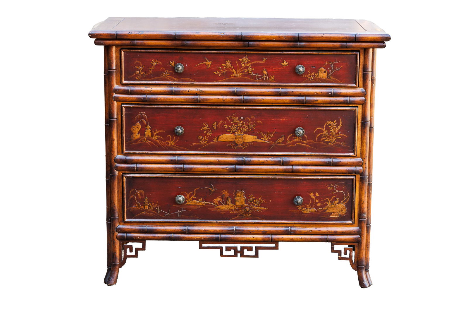 CHINESE CHIPPENDALE-STYLE CHEST BY MAITLAND SMITH. (1 of 11)