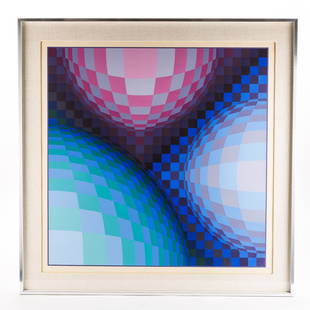 SCREENPRINT BY VICTOR VASARELY (1906-1997).: French/Hungarian, 20th Century (circa 1975). Screenprint in colors, "Triond". Signed and numbered to lower edge "79/250 Vasarely". This work is number 79 from the edition of 250 published by Edition D