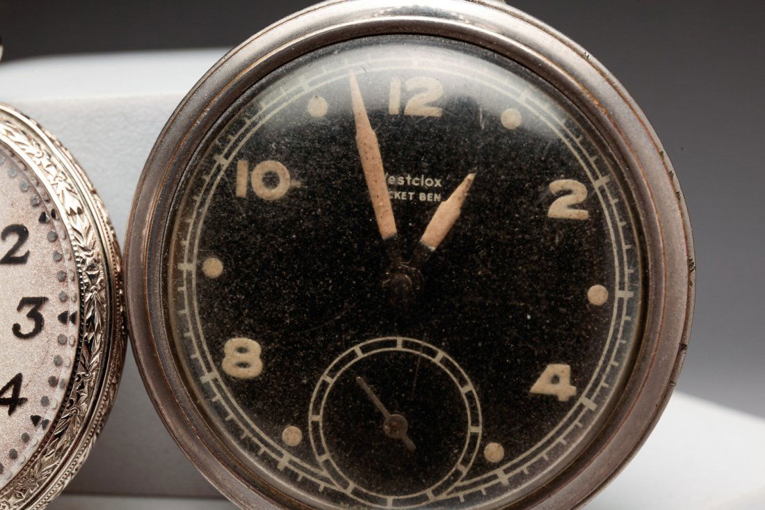 TWO VINTAGE POCKET WATCHES. (1 of 4)