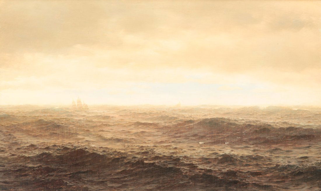 AMERICAN SEASCAPE HENRY PETTIER SMITH(1854- 1907). (1 of 8)