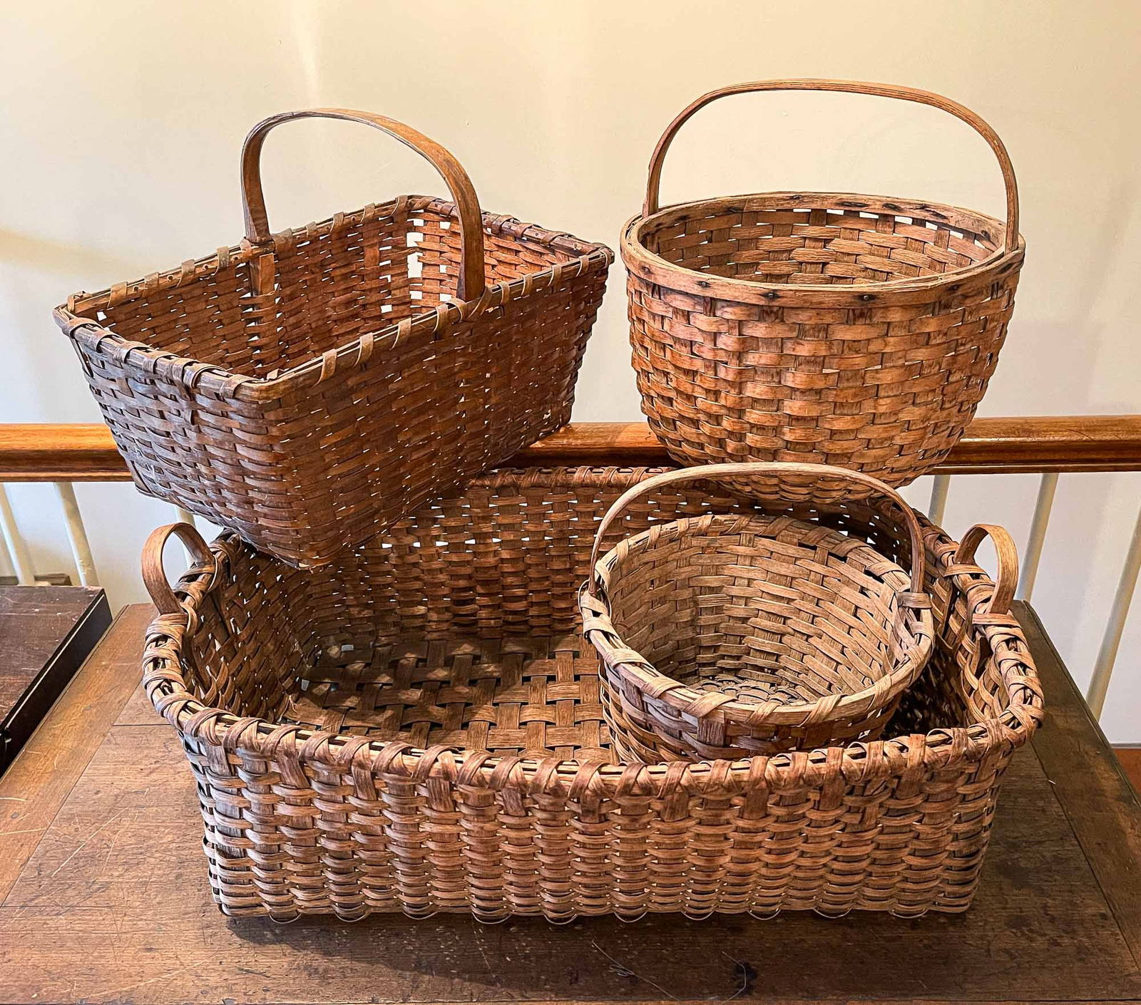 FOUR SPLINT BASKETS. (1 of 5)
