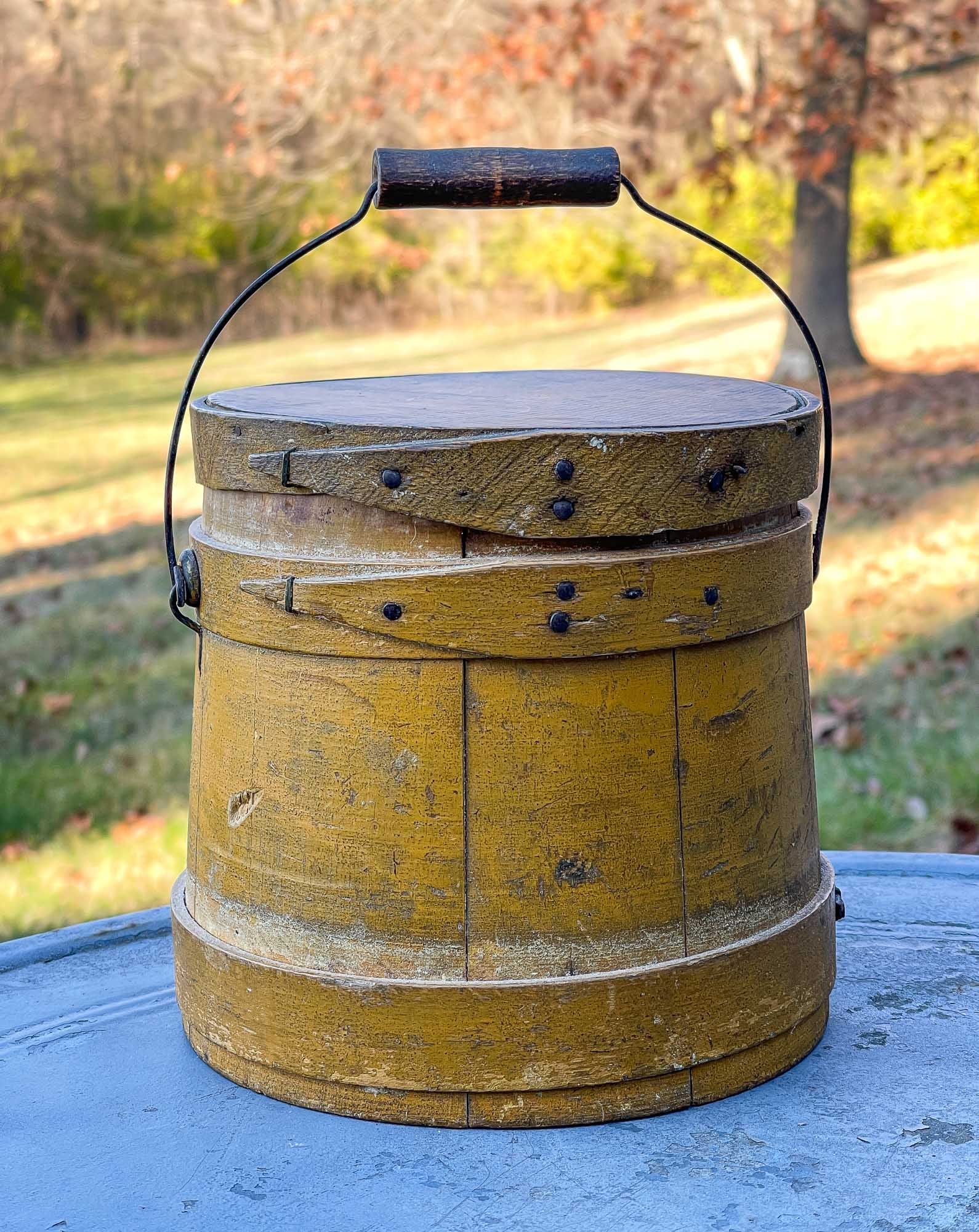 SMALL PAINTED FIRKIN. (1 of 4)