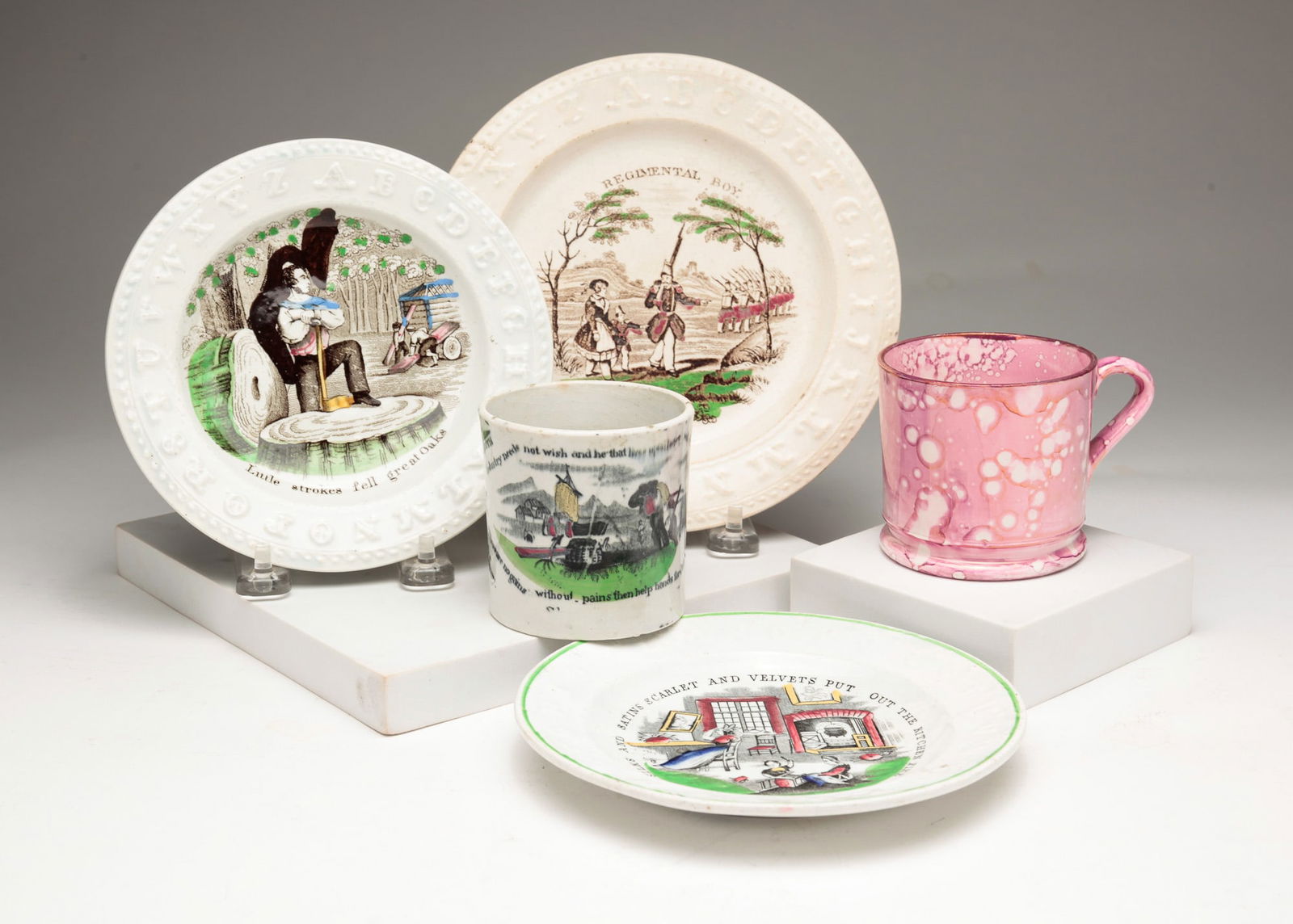 FIVE CHILDREN'S CHINA PIECES. (1 of 11)
