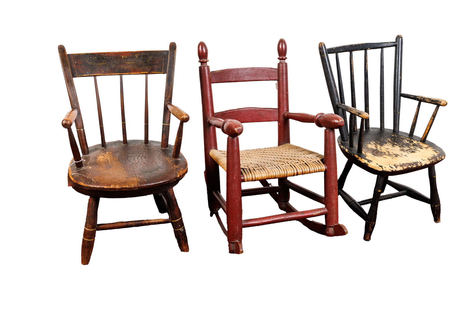 THREE CHILDREN'S CHAIRS. (1 of 18)