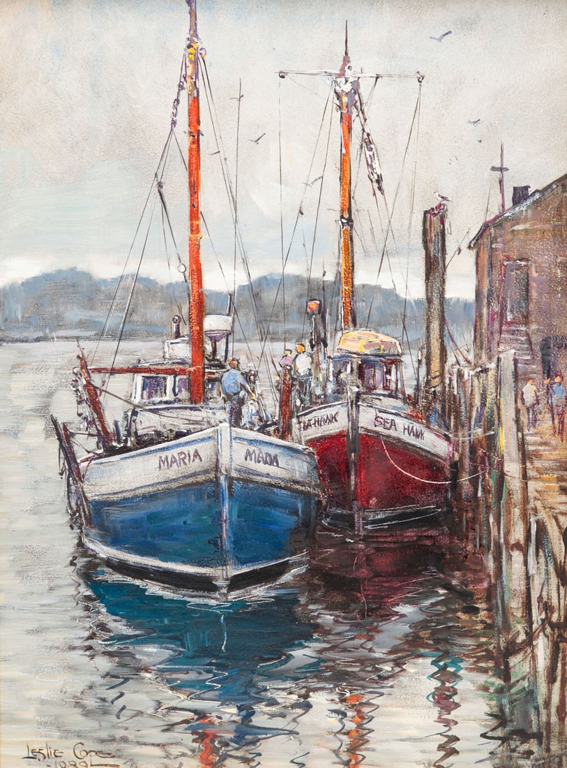 "HOME AGAIN" BY LESLIE COPE (1913-2002). (1 of 4)