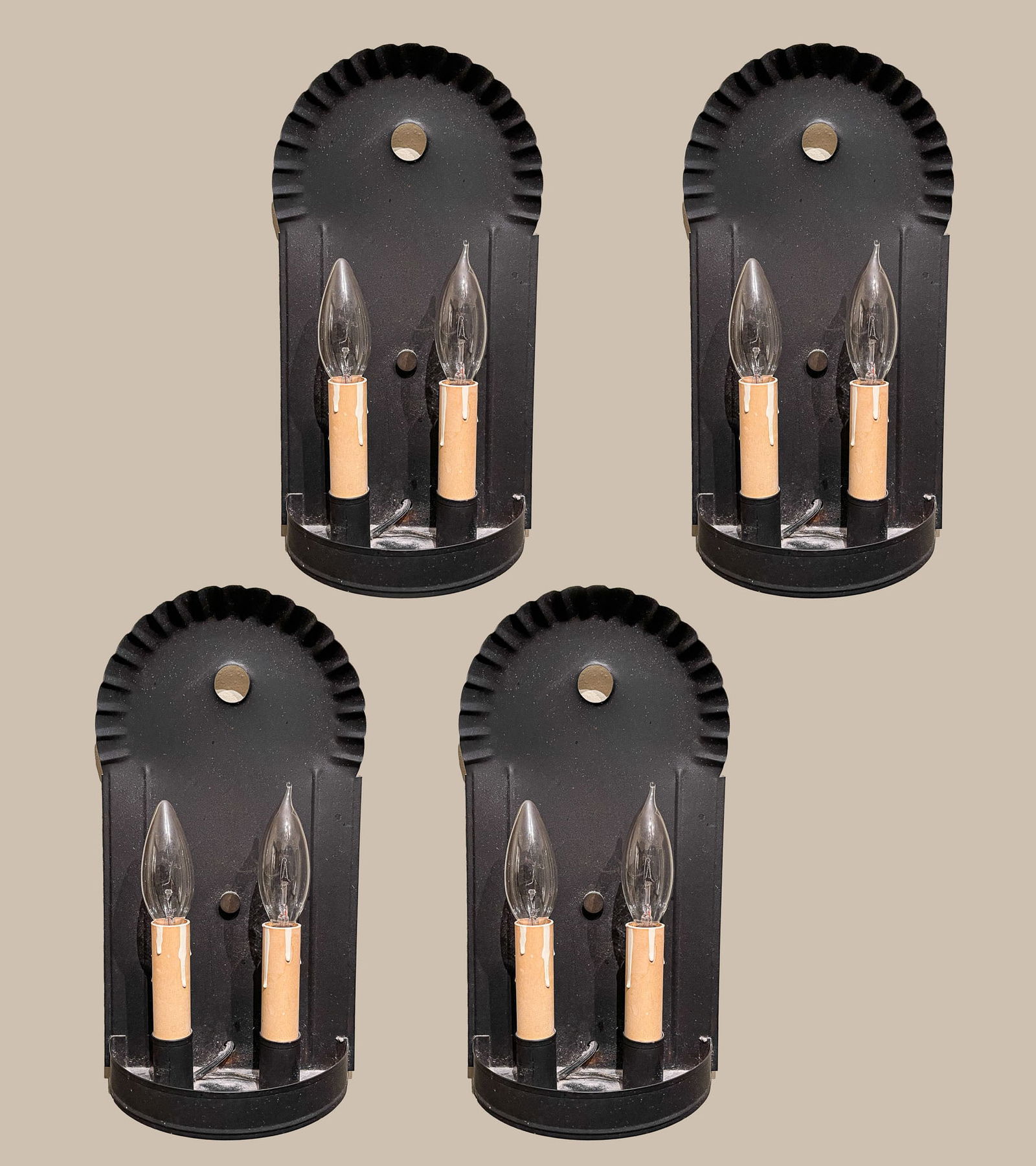 TWO PAIRS OF WALL SCONCES. (1 of 1)