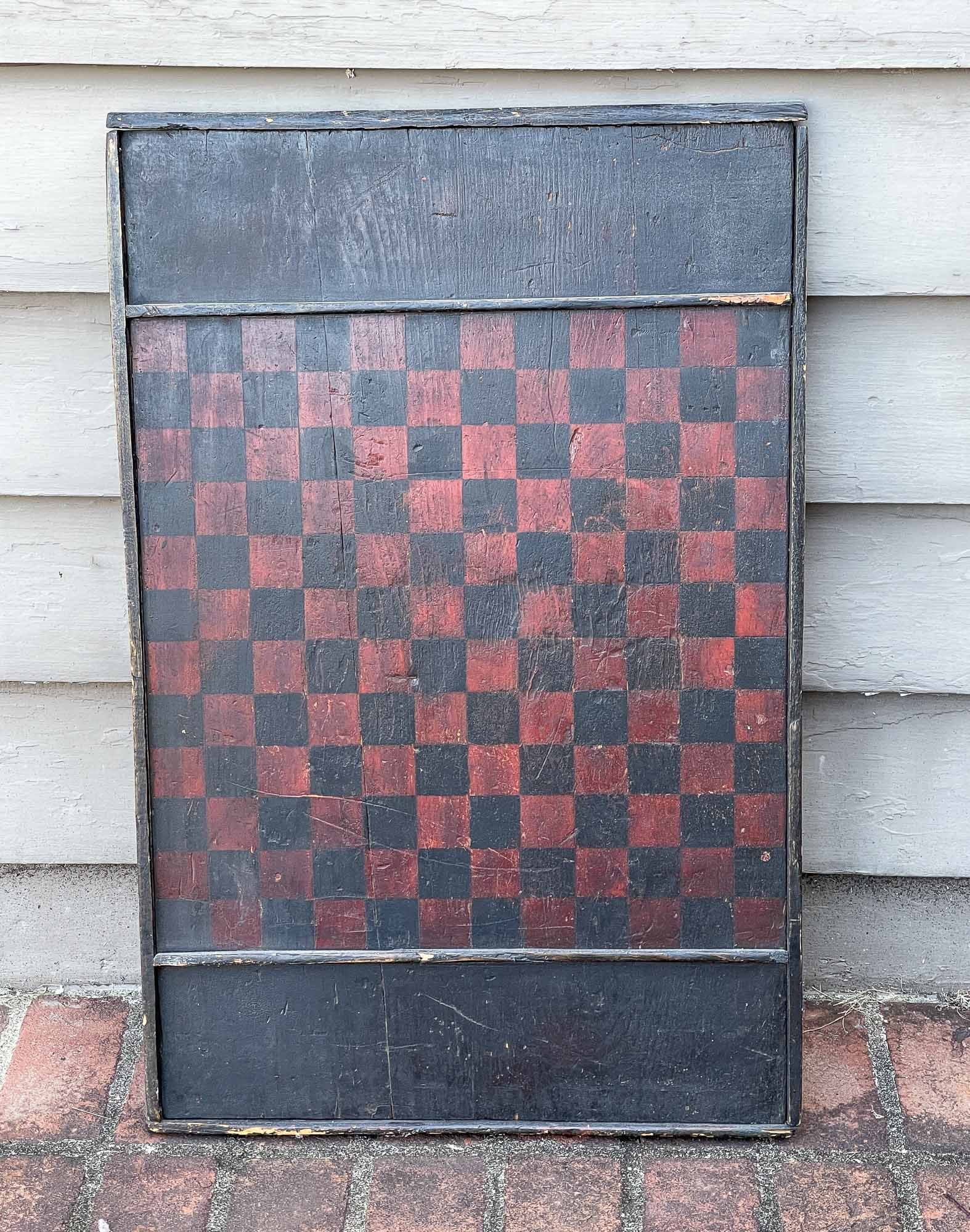 PRIMITIVE PAINTED GAMEBOARD. (1 of 3)