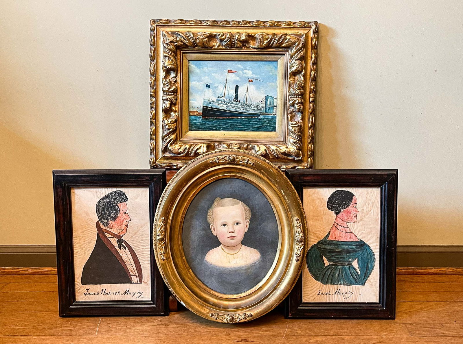 FOUR FRAMED PIECES. (1 of 7)