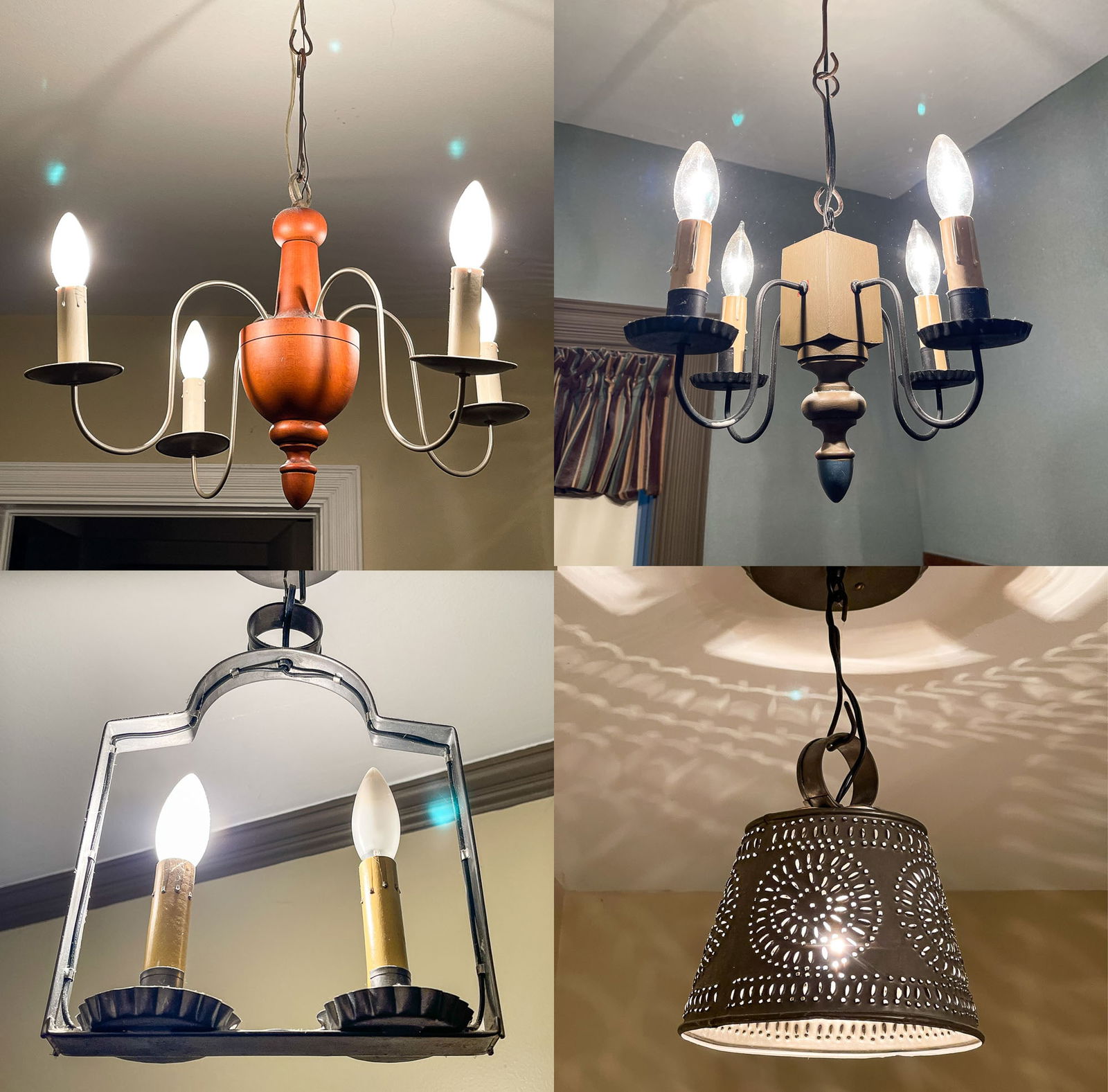 FOUR HANGING LIGHT FIXTURES. (1 of 10)