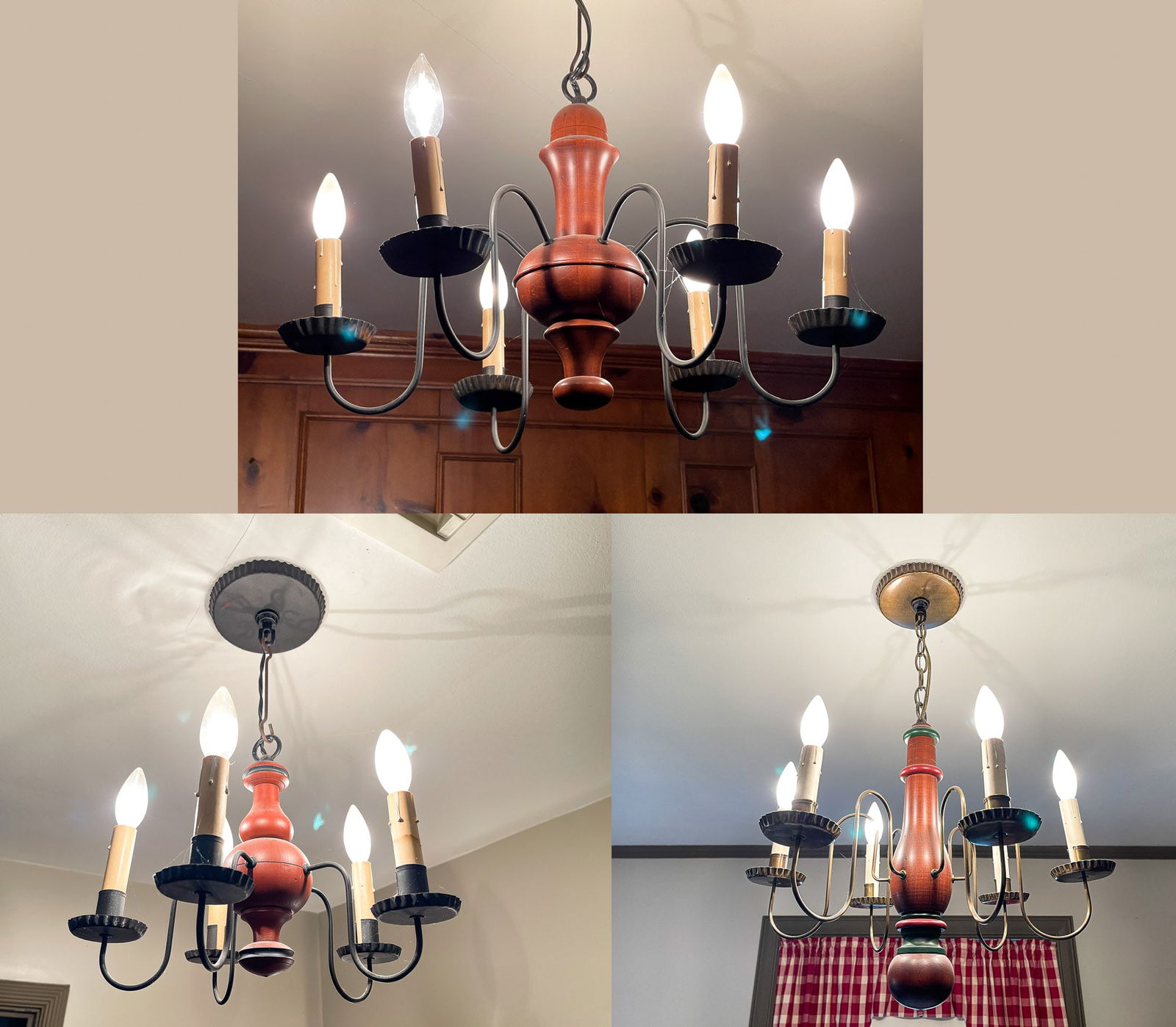 THREE CHANDELIERS. (1 of 5)