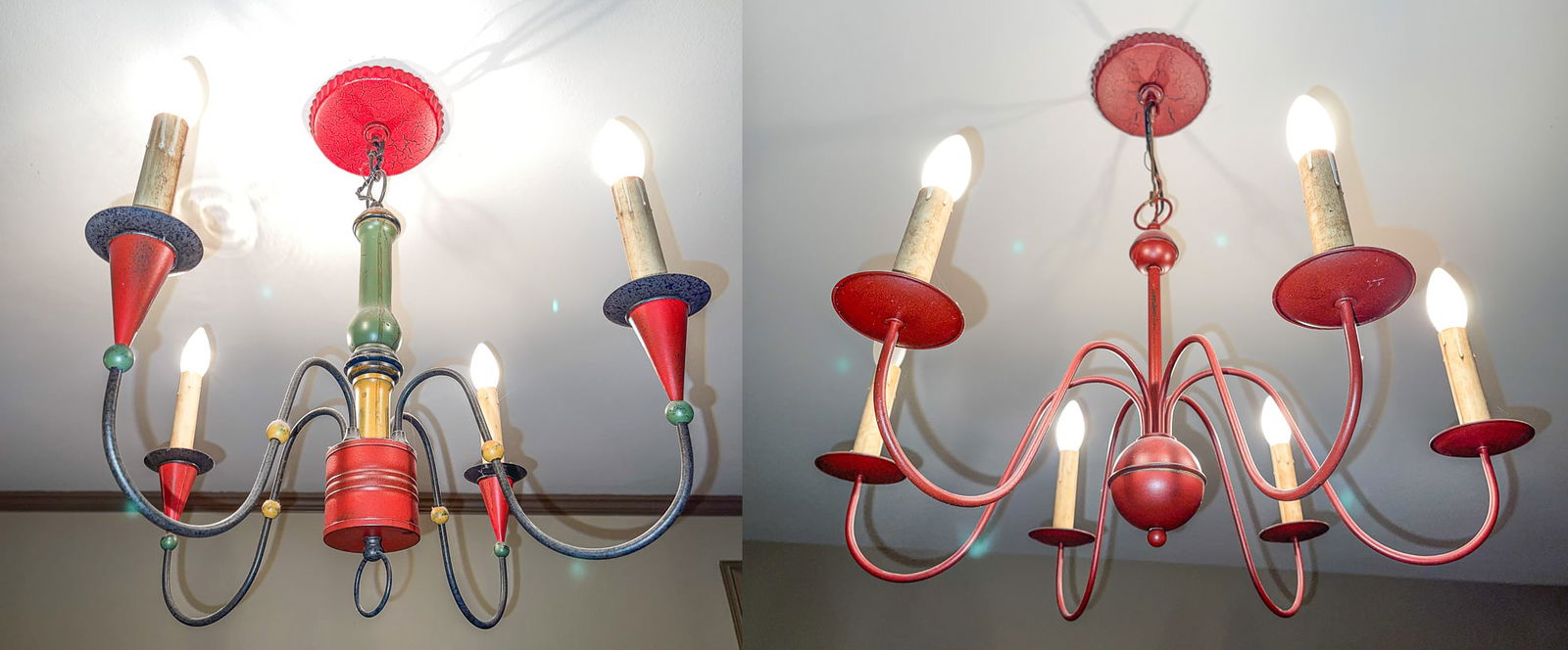 TWO CHANDELIERS. (1 of 3)