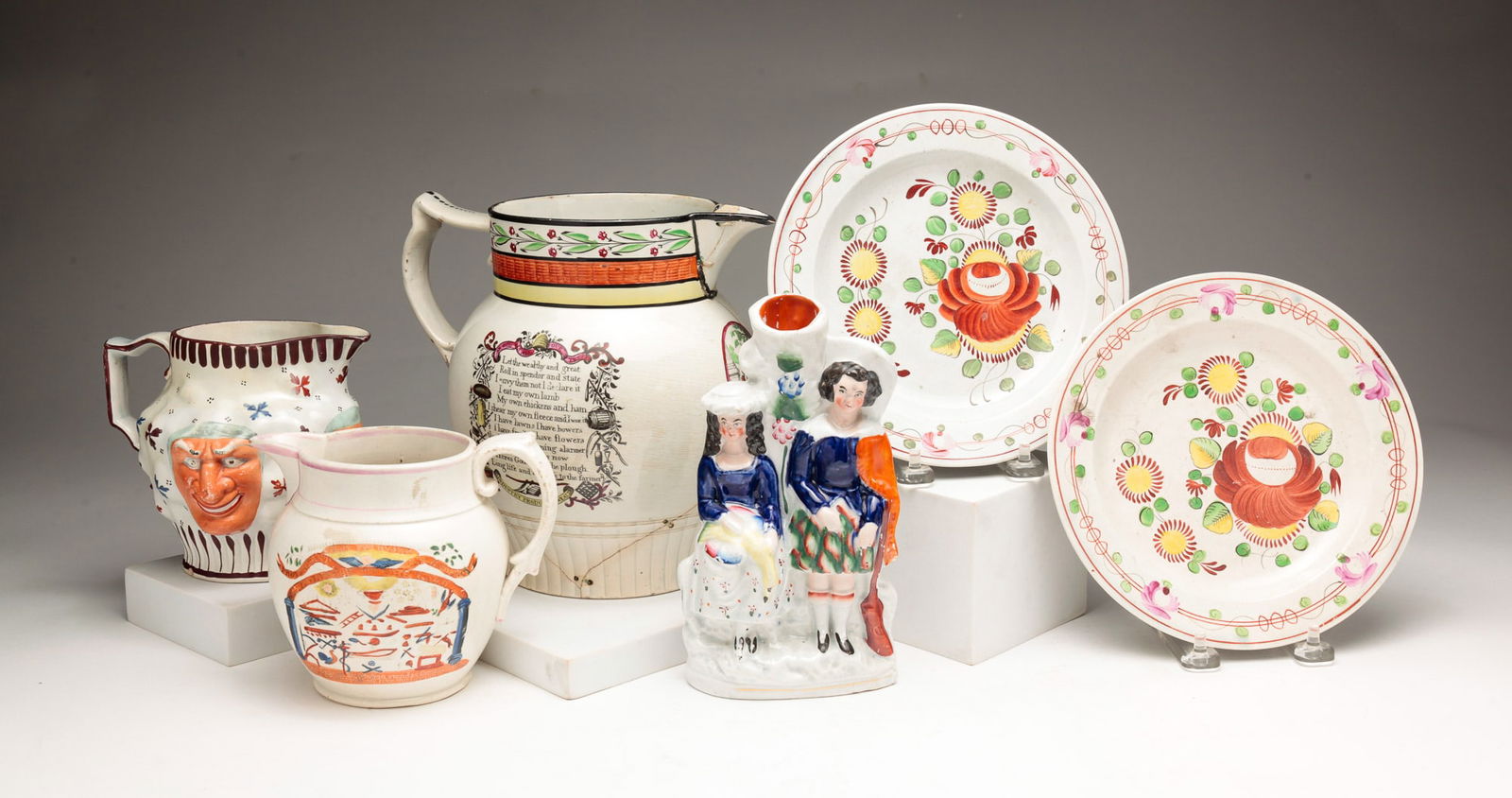 SIX PIECES OF EARLY CHINA. (1 of 9)