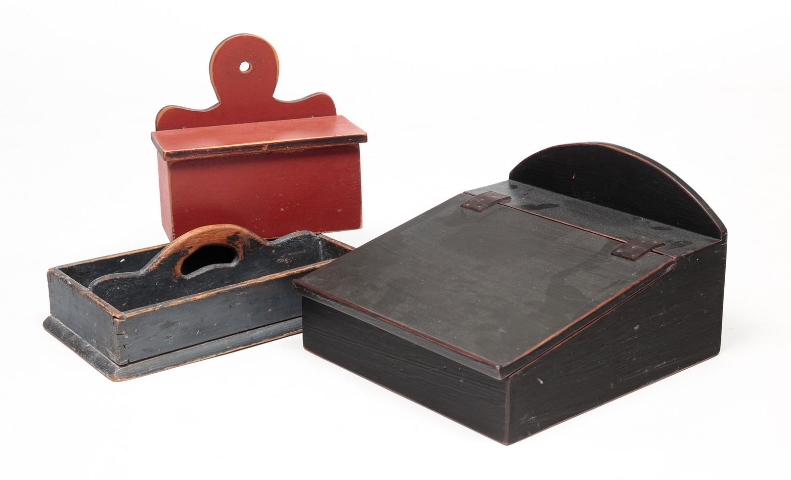 THREE WOODEN STORAGE ITEMS. (1 of 5)