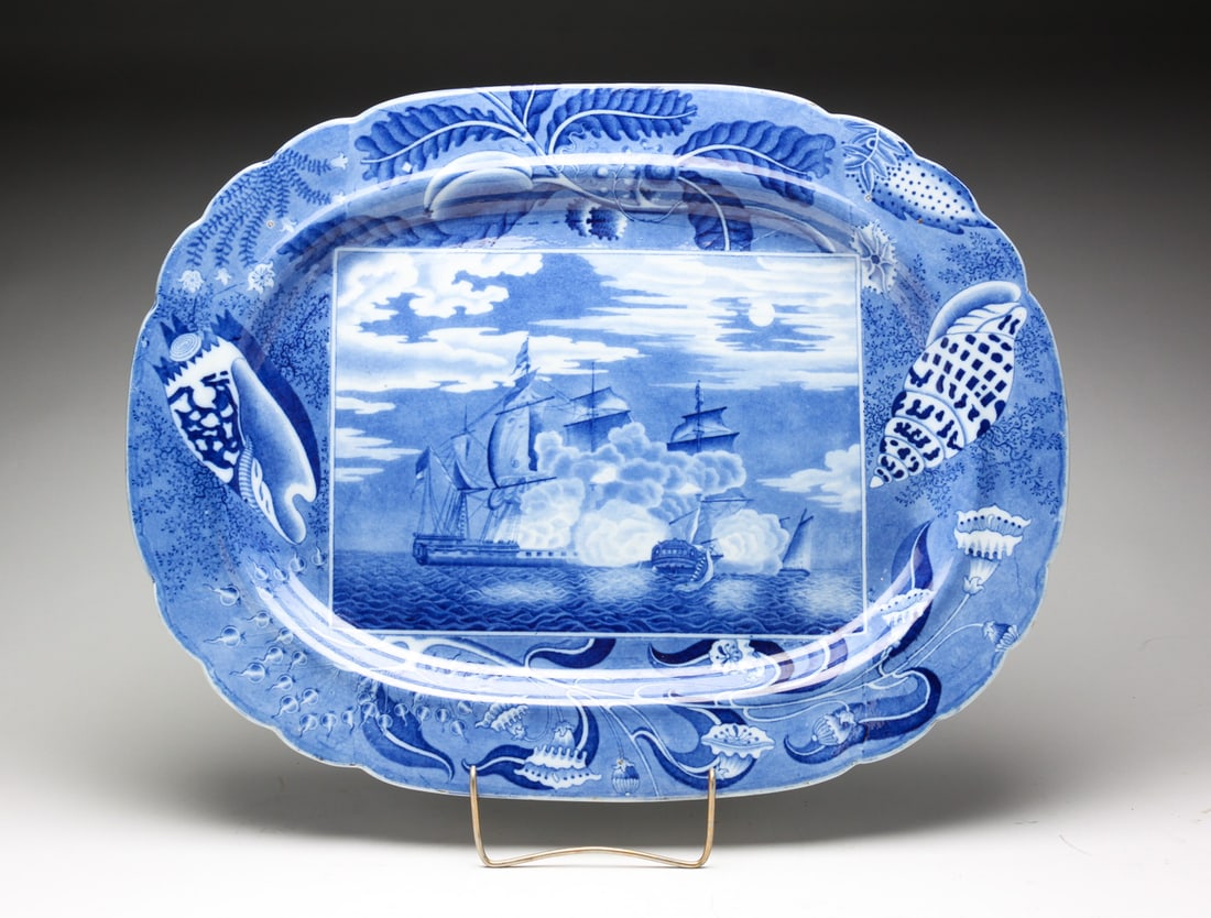 ENGLISH STAFFORDSHIRE PLATTER. (1 of 5)