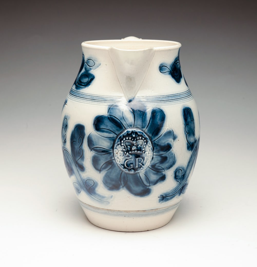 ENGLISH STAFFORDSHIRE PITCHER. (1 of 5)