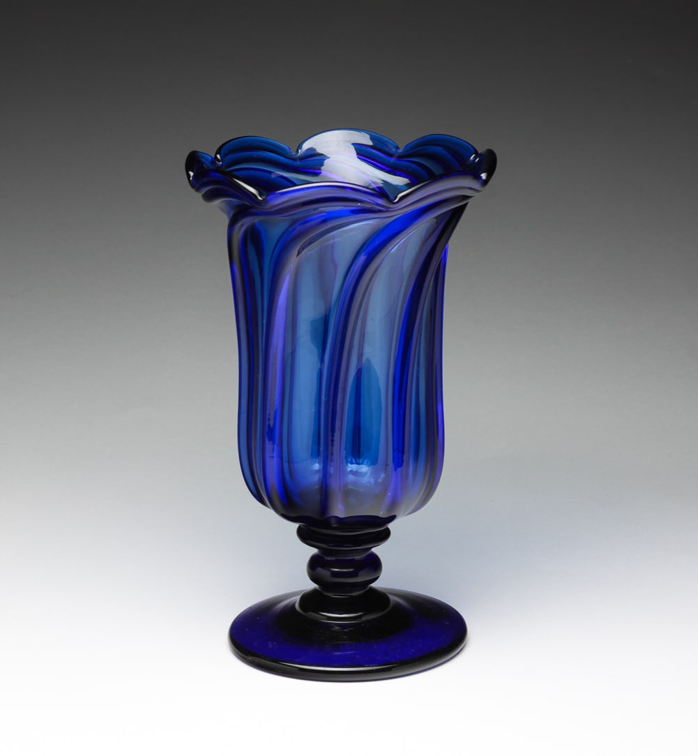 PITTSBURGH COBALT PILLAR BLOWN CELERY. (1 of 5)