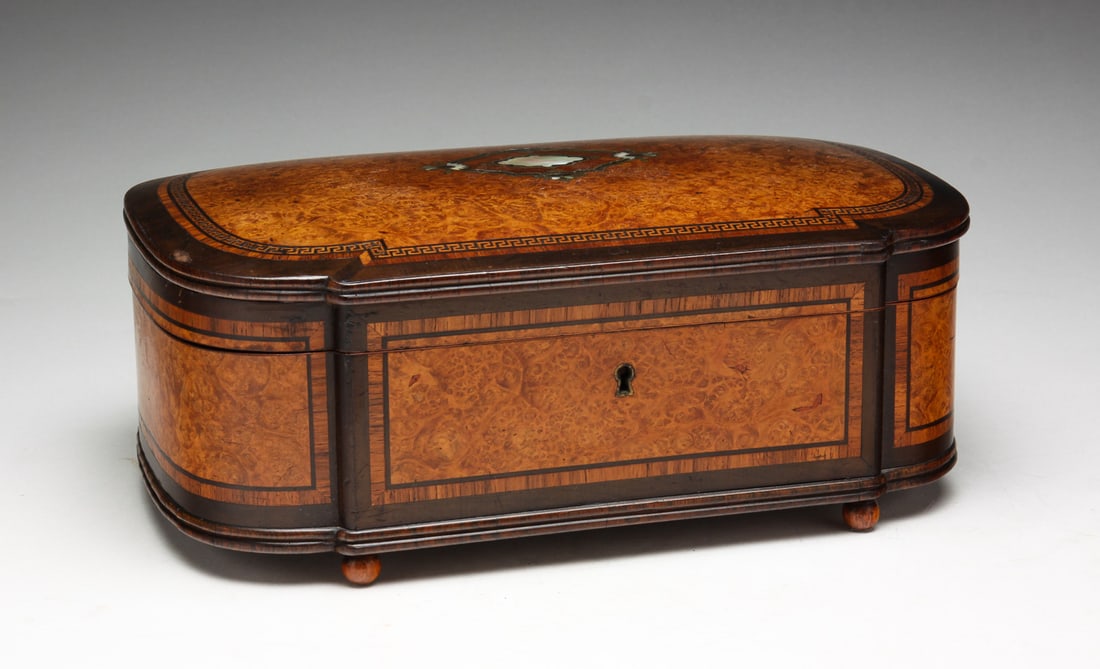 EUROPEAN INLAID JEWELRY BOX. (1 of 7)