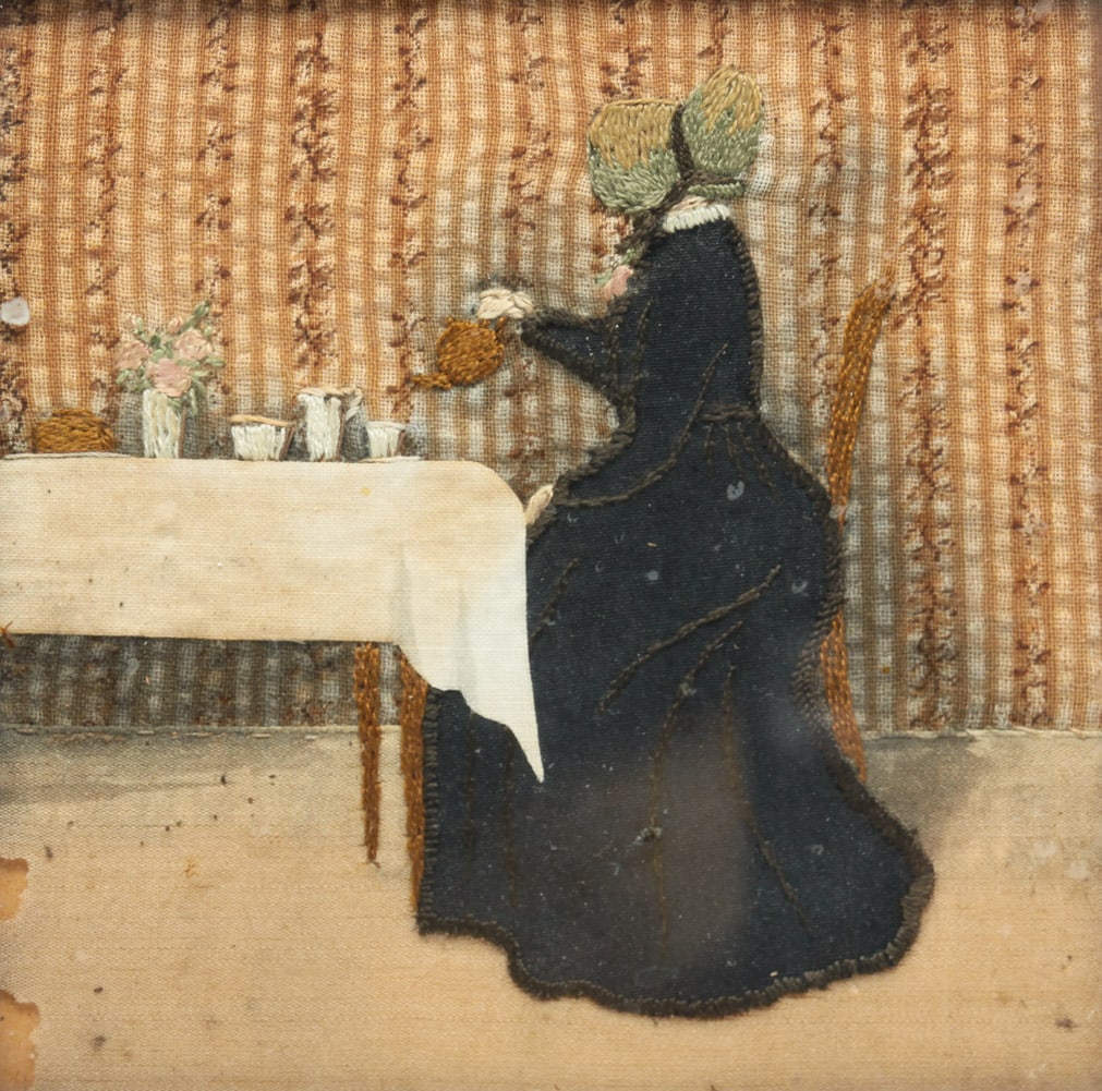 AMERICAN MINIATURE FABRIC PICTURE. (1 of 3)