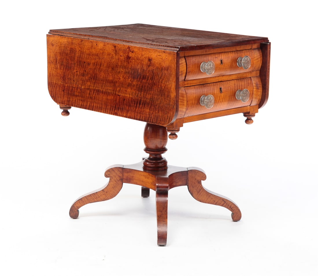 AMERICAN COUNTRY EMPIRE DROP LEAF STAND. (1 of 5)