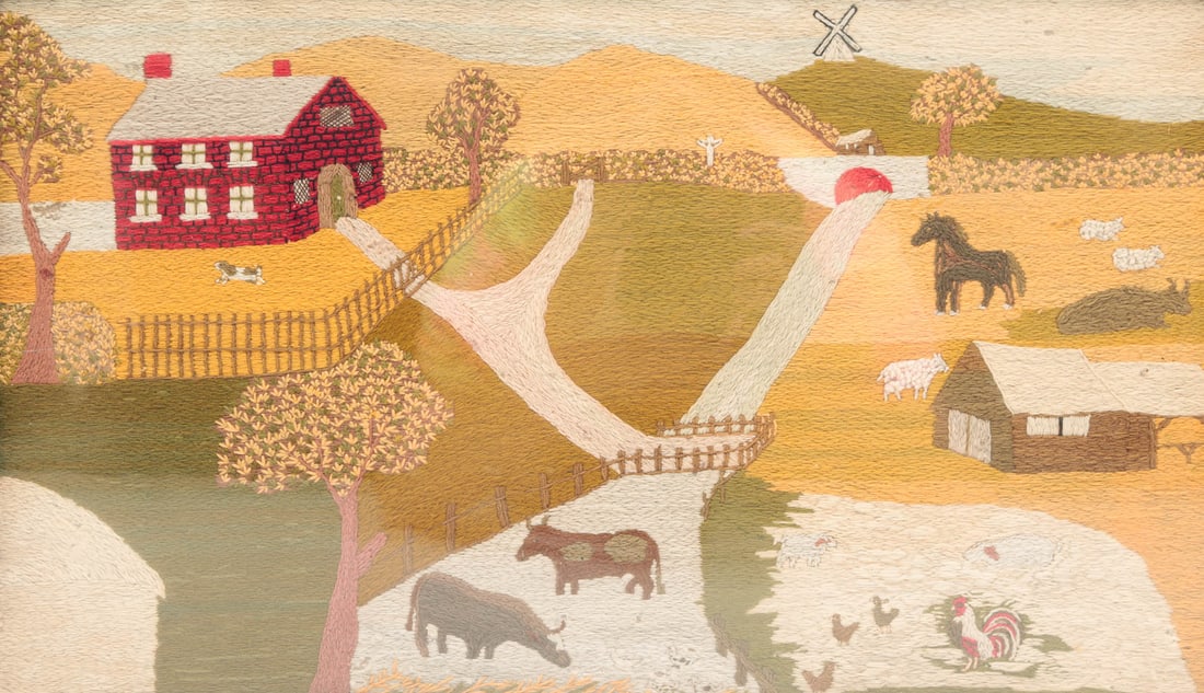 AMERICAN BARNYARD NEEDLEWORK. (1 of 3)