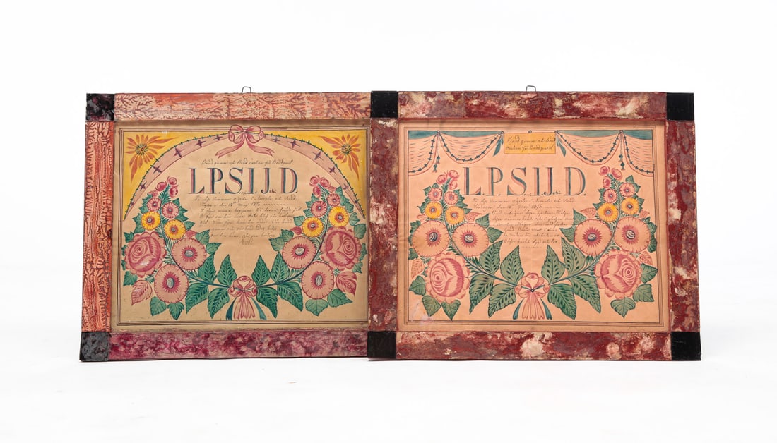 PAIR OF FRAKTUR. (1 of 7)