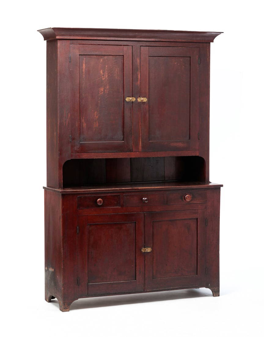 Ohio Country Step Back Cupboard. Auction