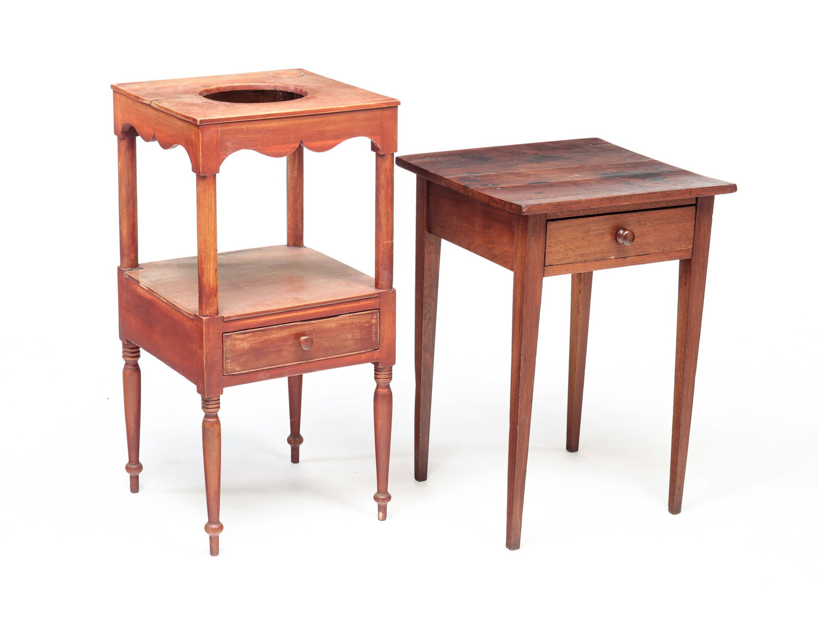 TWO ONE DRAWER STANDS. (1 of 6)