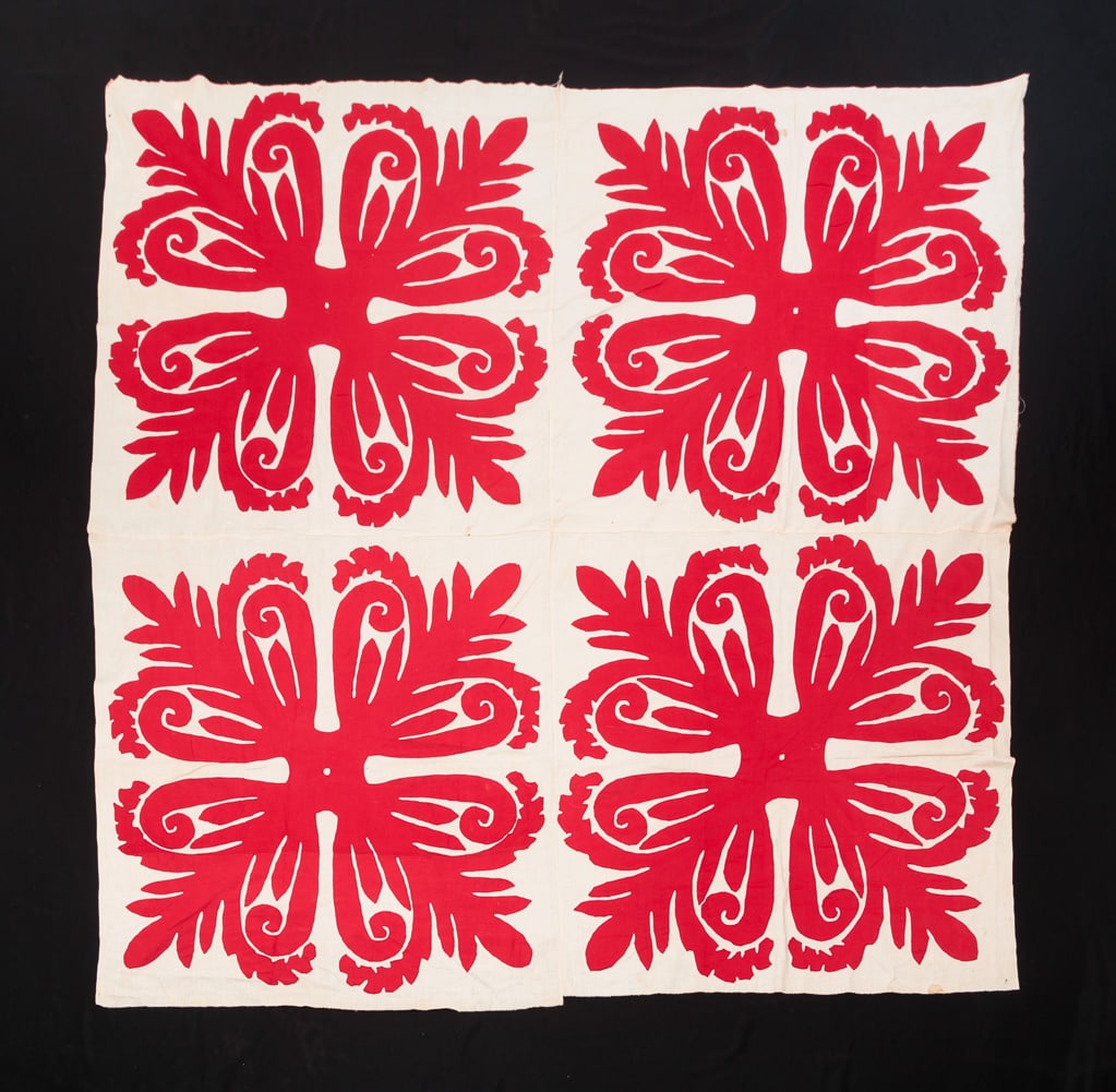 APPLIQUE QUILT TOP. (1 of 5)