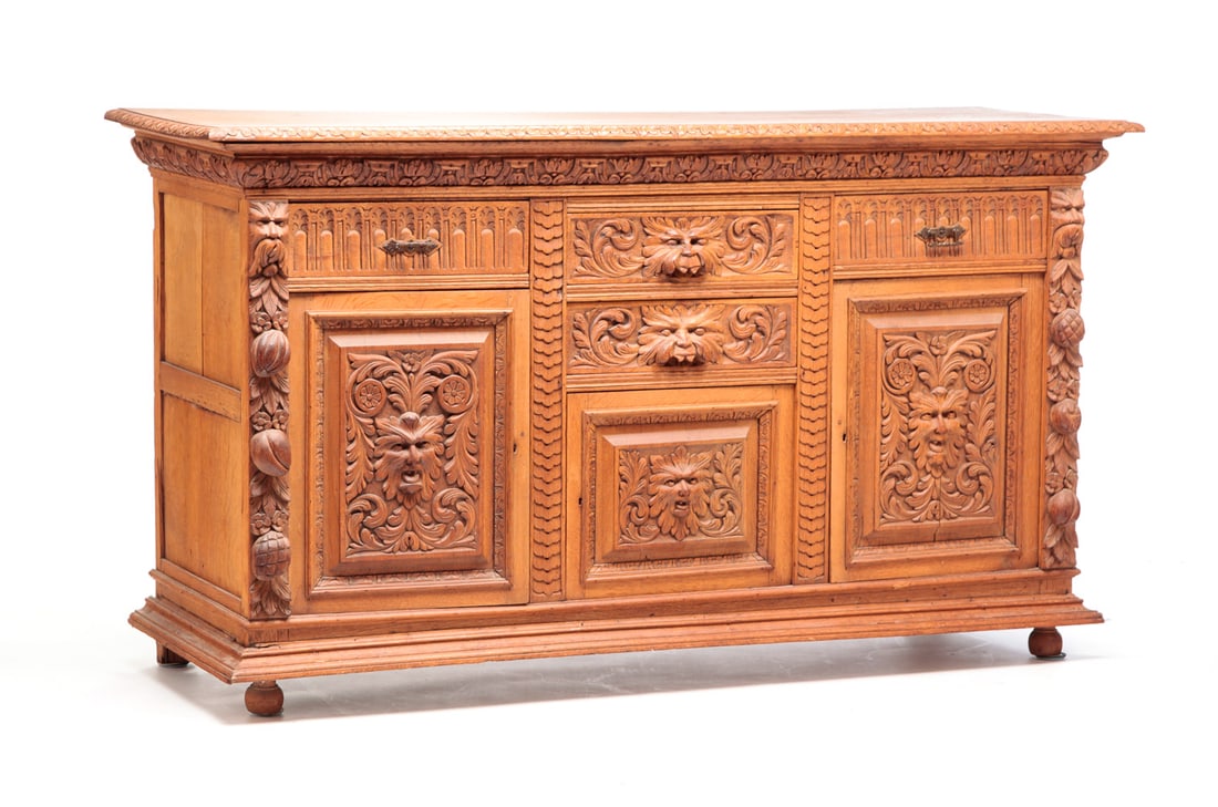 EUROPEAN RENAISSANCE REVIVAL SIDEBOARD. (1 of 9)