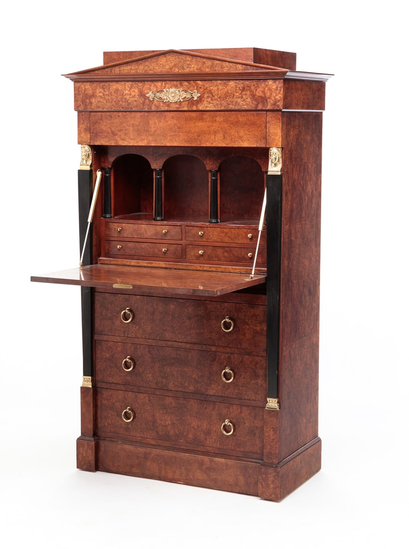 "BAKER" FRENCH EMPIRE STYLE ABATTANT. (1 of 6)