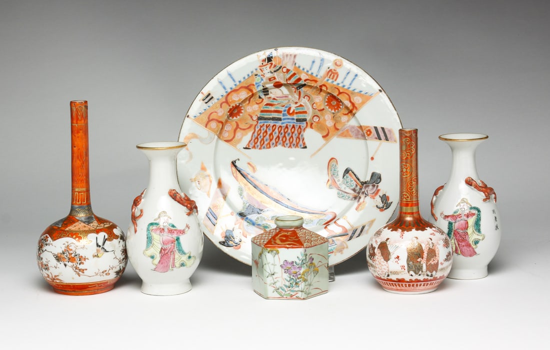 VASES AND PLATE. (1 of 9)