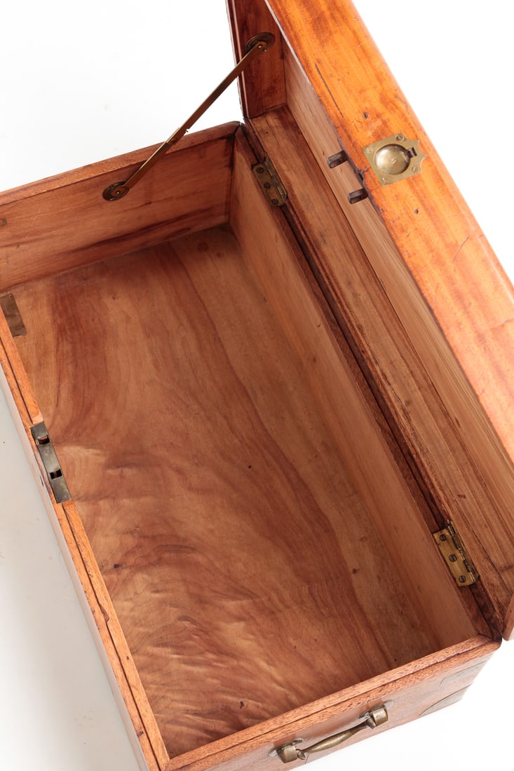 CAMPHOR WOOD SMALL CAMPAIGN TRUNK. (1 of 5)