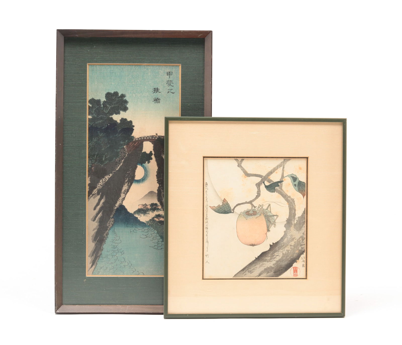 TWO WOODBLOCK PRINTS BY KATSUSHIKA HOKUSAI (1760-1849). (1 of 4)