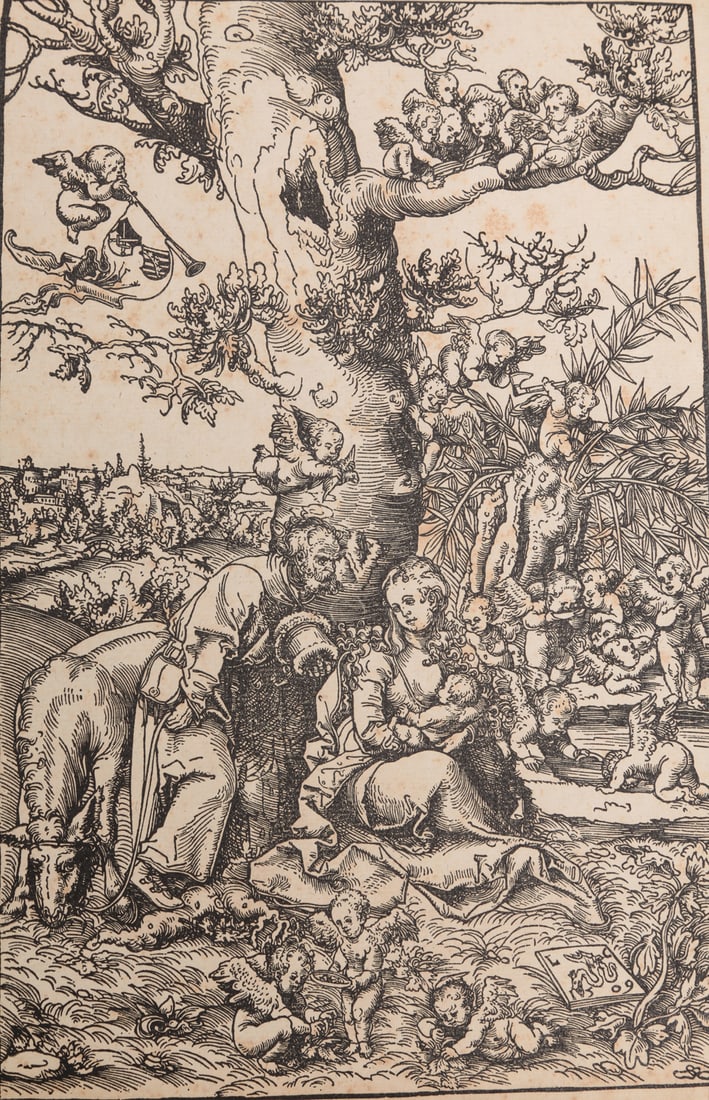 REST ON THE FLIGHT TO EGYPT PRINT AFTER LUCAS CRANACH (1472-1553). (1 of 3)