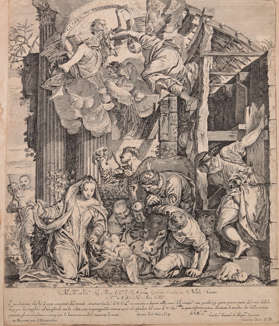 ADORATION PRINT AFTER PAOLO VERONESE (1528-1588). (1 of 9)