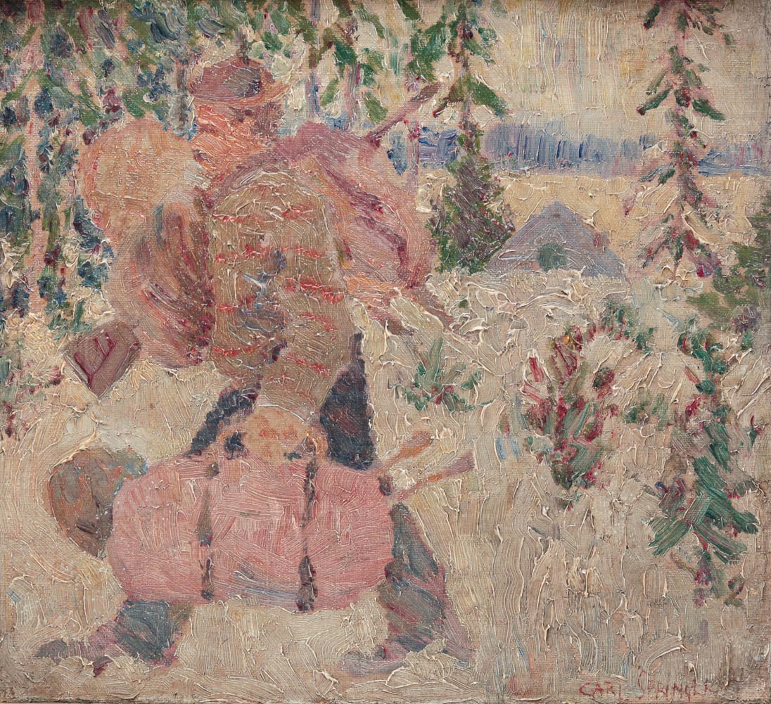 HUNTER BY CARL SPRINGER (1874-1935). (1 of 5)