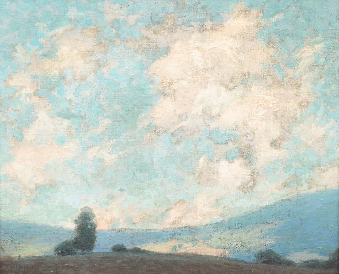 LANDSCAPE BY WILLIAM CHARLES BAKER (1872-1956). (1 of 4)