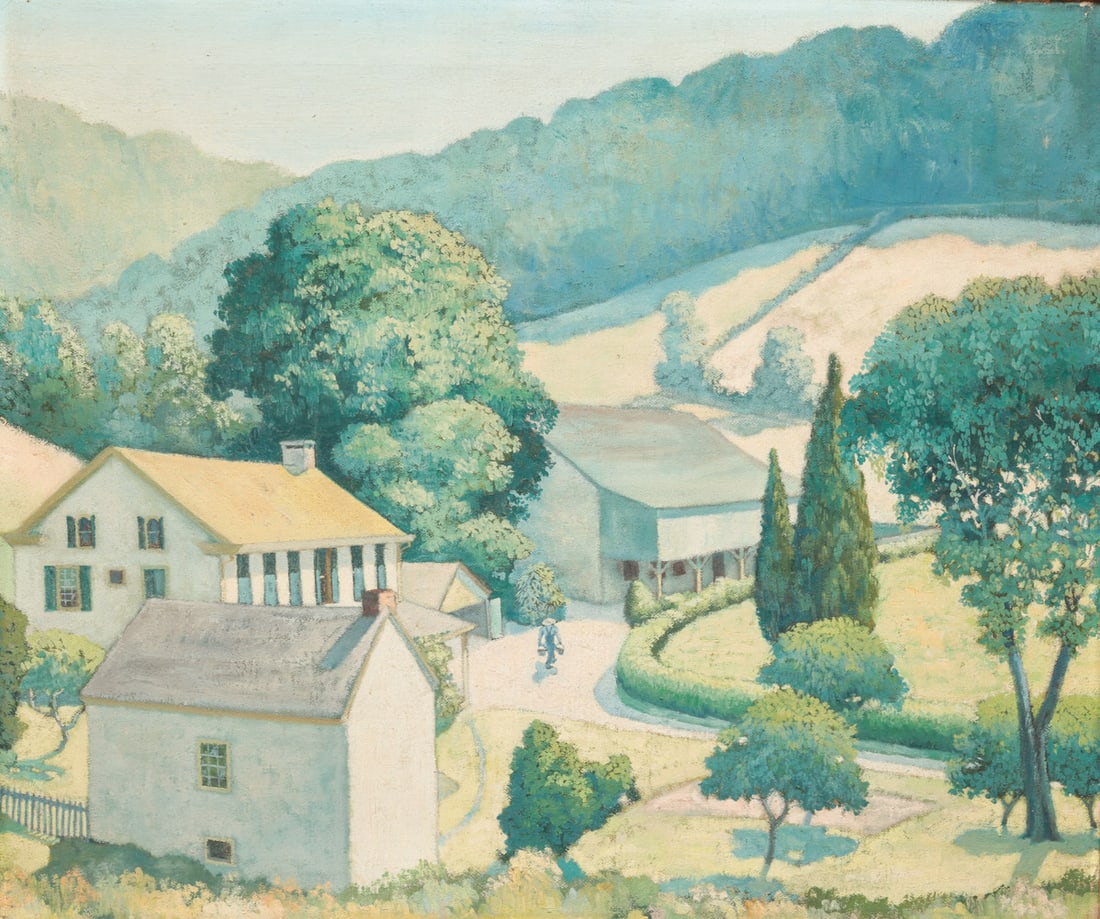 "GOLDEN MORNING" BY FRANK DEVILLO KNAPP (1896-?). (1 of 4)