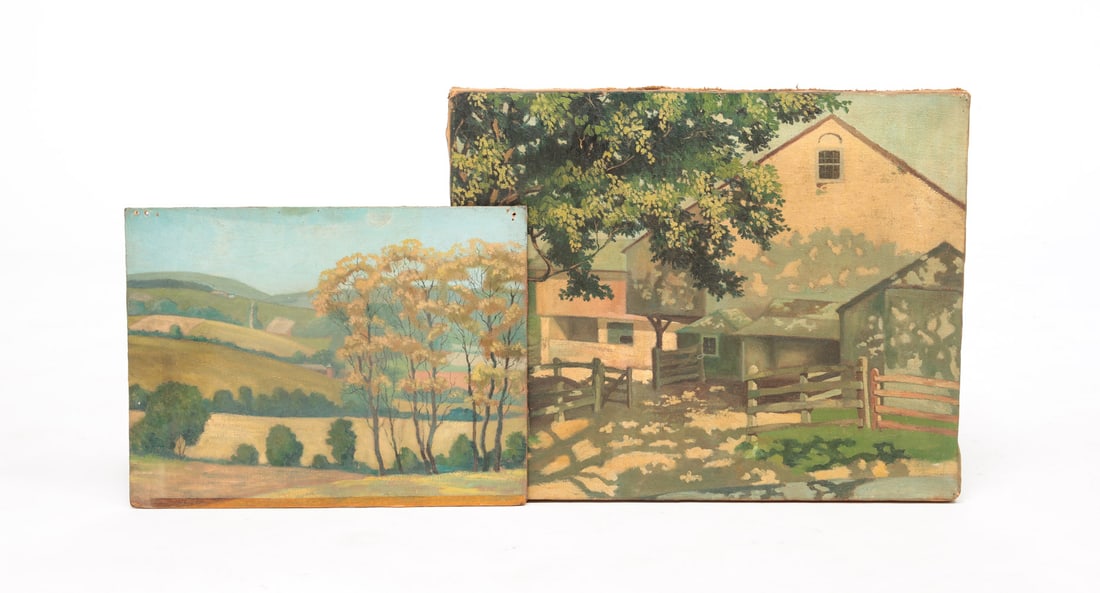 TWO PAINTINGS BY FRANK DEVILLO KNAPP (1896-?). (1 of 5)