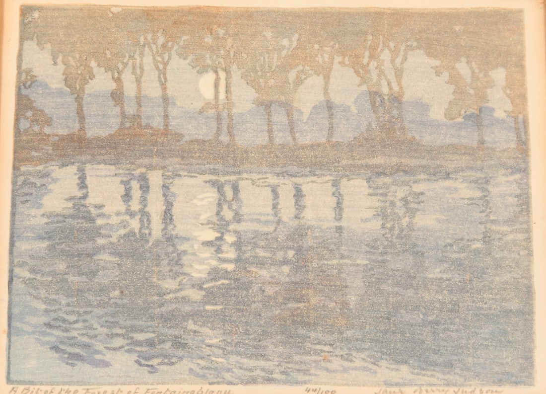 FONTAINEBLEAU PRINT BY JANE BERRY JUDSON (1865-1935). (1 of 6)