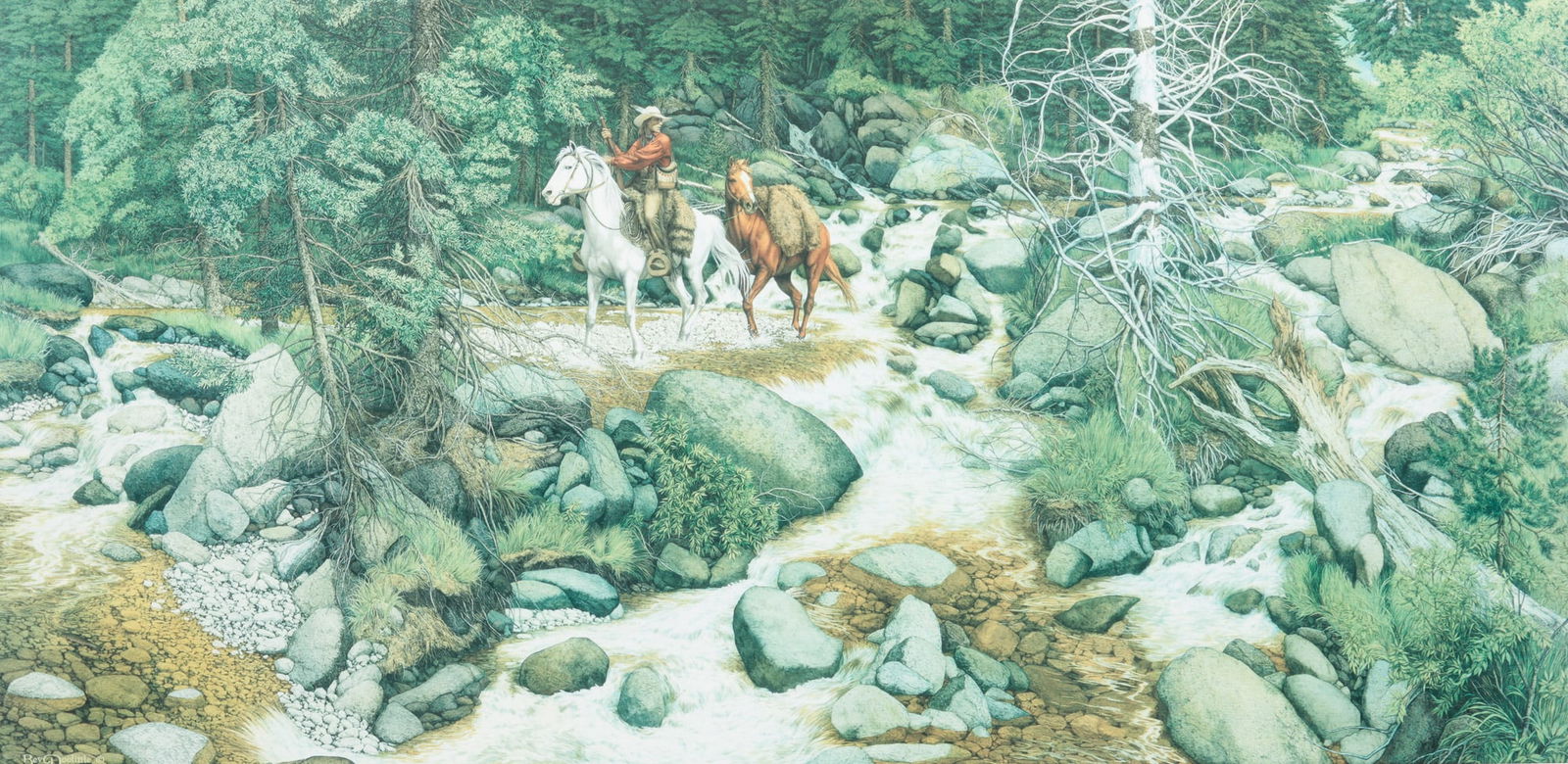 SIGNED AND NUMBERED BEV DOOLITTLE PRINT. (1 of 6)