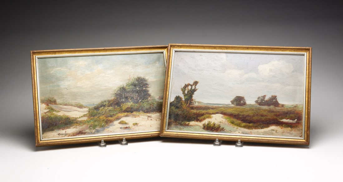 TWO LANDSCAPES BY F. TREASURE. (1 of 7)