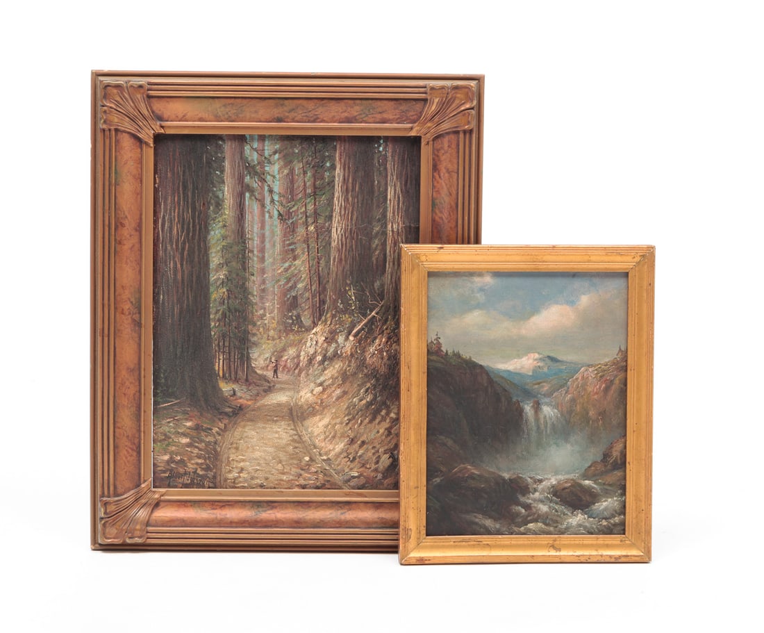 TWO LANDSCAPES BY ALBERT JOHNSON. (1 of 7)