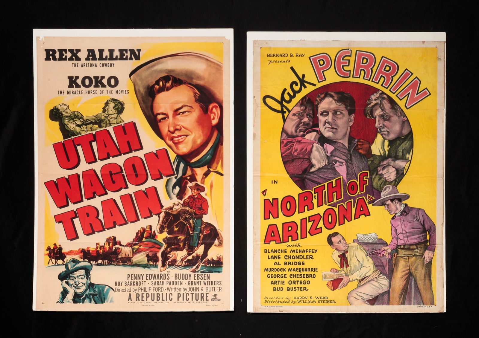 TWO WESTERN MOVIE POSTERS. (1 of 5)