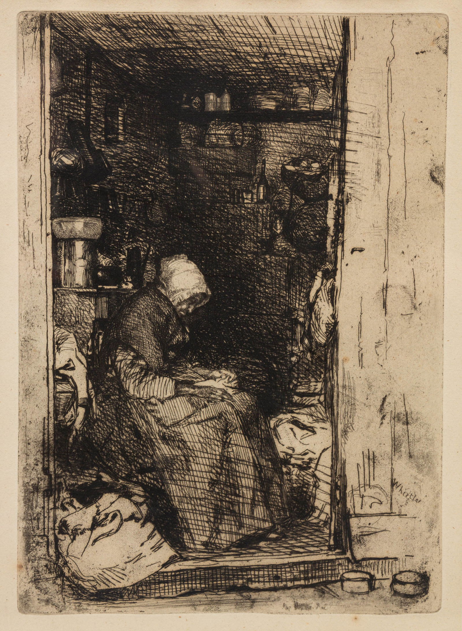 JAMES ABBOTT MCNEILL WHISTLER (1834-1903) "LA VIELLE AUX LOGUES". (1 of 5)