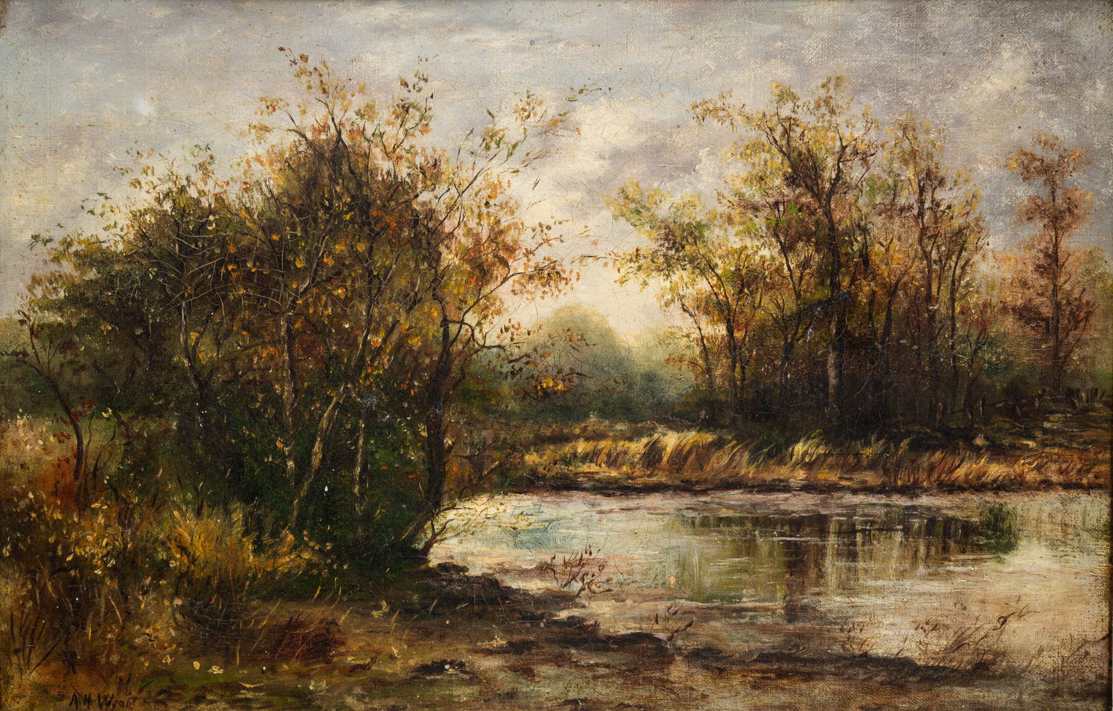 ALEXANDER HELWIG WYANT (1836-1892) "LANDSCAPE". (1 of 5)