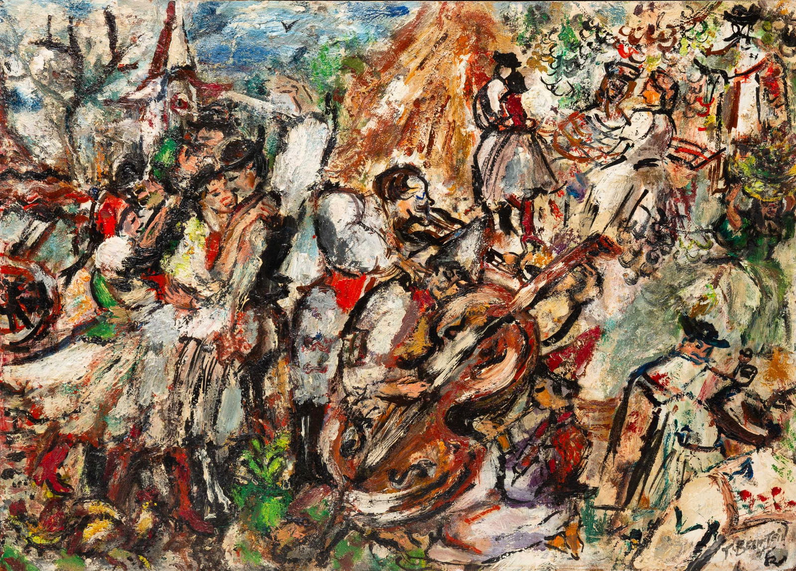 THERESA FERBER BERNSTEIN (1891/95-2002) "JEWISH WEDDING". (1 of 9)