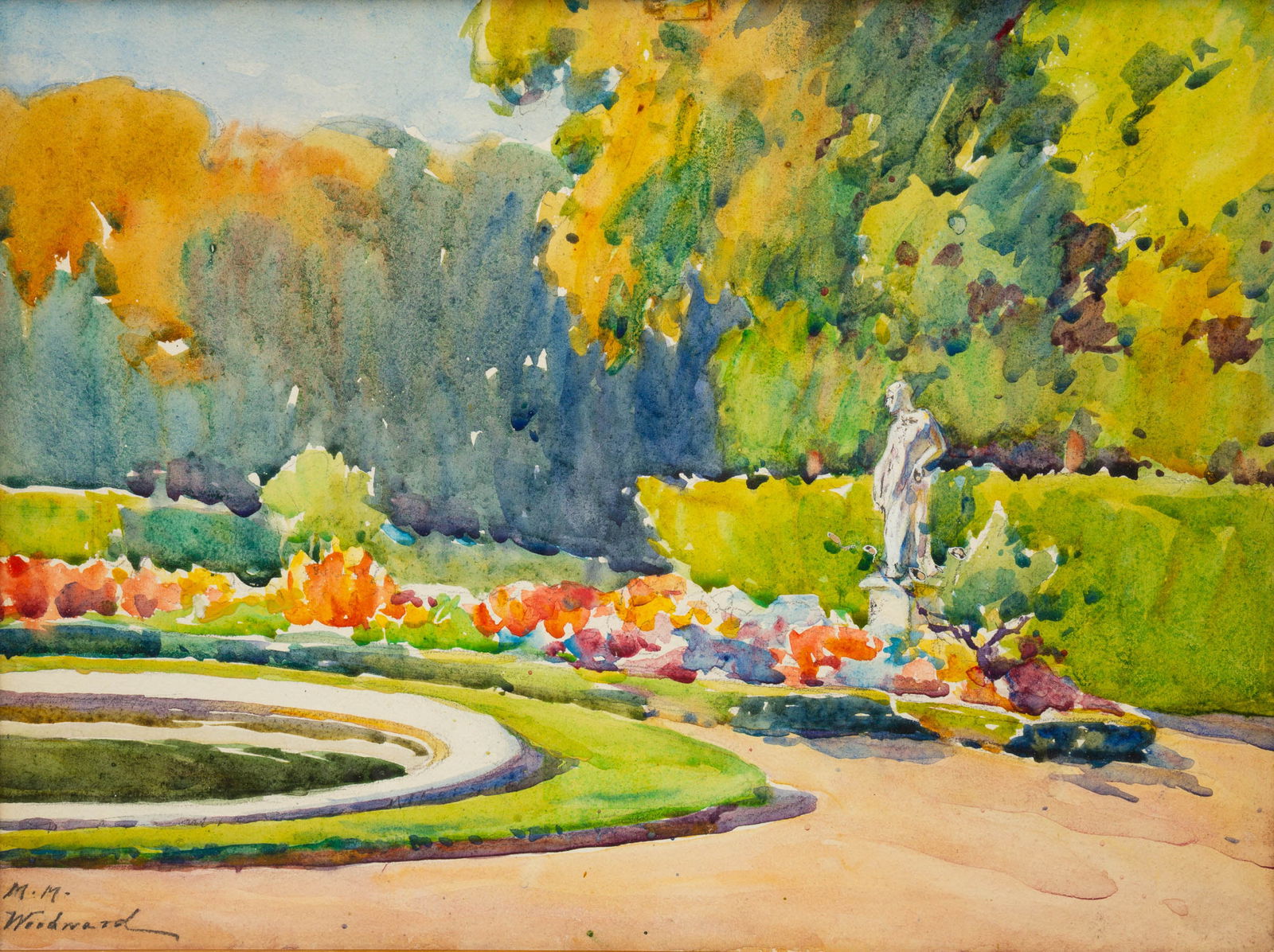 MABEL MAY WOODWARD (1877-1945) "PARK SCENE". (1 of 5)