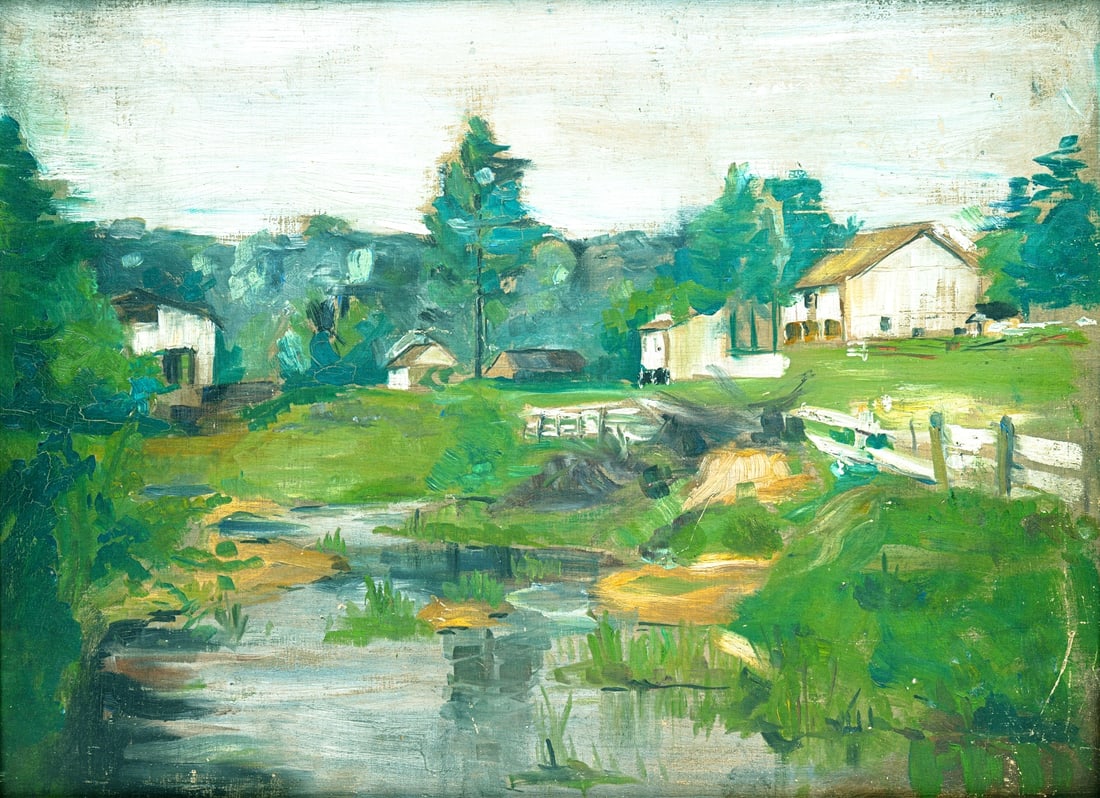 BESSIE WALL (1872-1937) "PENNSYLVANIA FARM". (1 of 4)